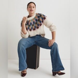 Madewell Brushed Checkerboard Sweater